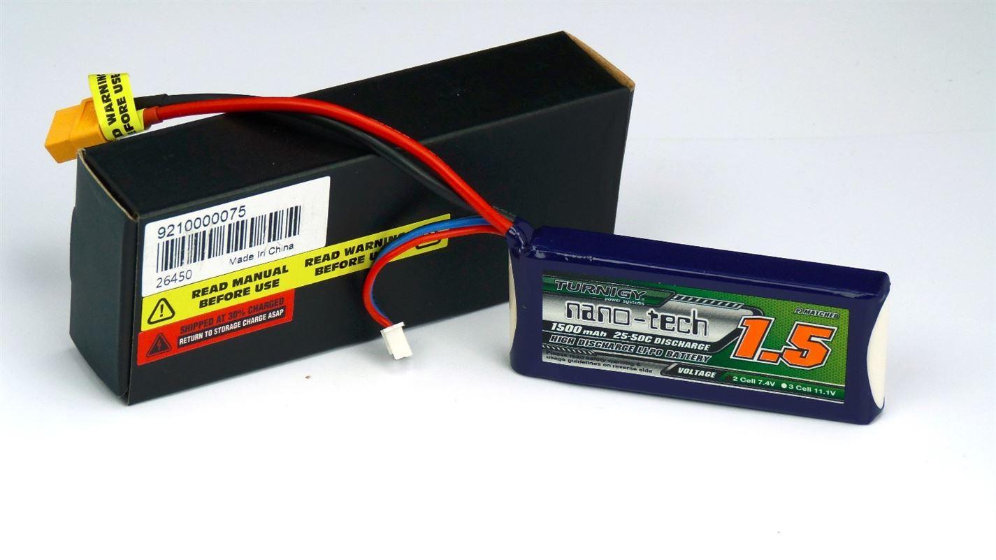 Turnigy nano-tech 1500mah 3S 25~50C Lipo Pack - NEW - UK SELLER