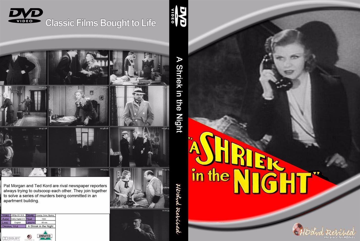 A Shriek in the Night (1933) - DVD - (HDDVD-Revived) - NEW - UK SELLER