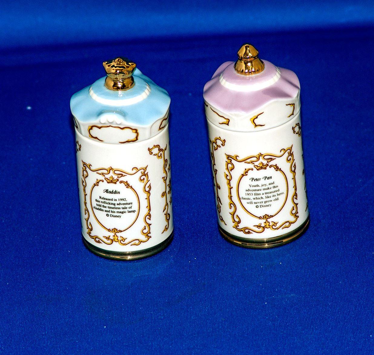 walt disney spice jars Curry - aladdin and oregano - Peter pan