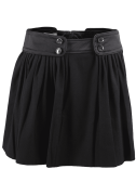 SIZE 12 (UK) Sexy Mini Black Skirt Belt Gothic Punk Ladies Woman's Clothing 
