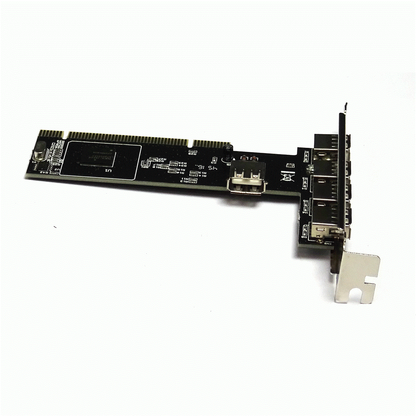 High Speed 480Mbps 5 Port USB 2.0 PCI Hub Card Controller Adaptor Module - UK Seller