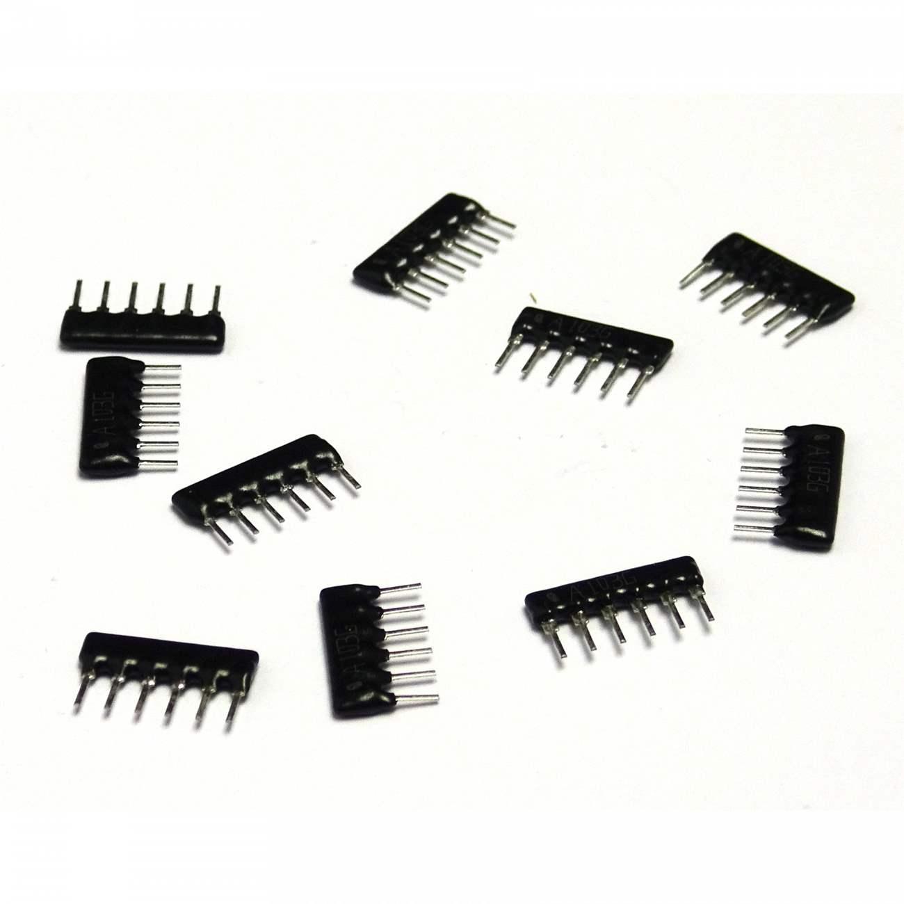 10 pc 10K Ohm 6 Pins 5 Resistors Resistor Network Array 1/8W