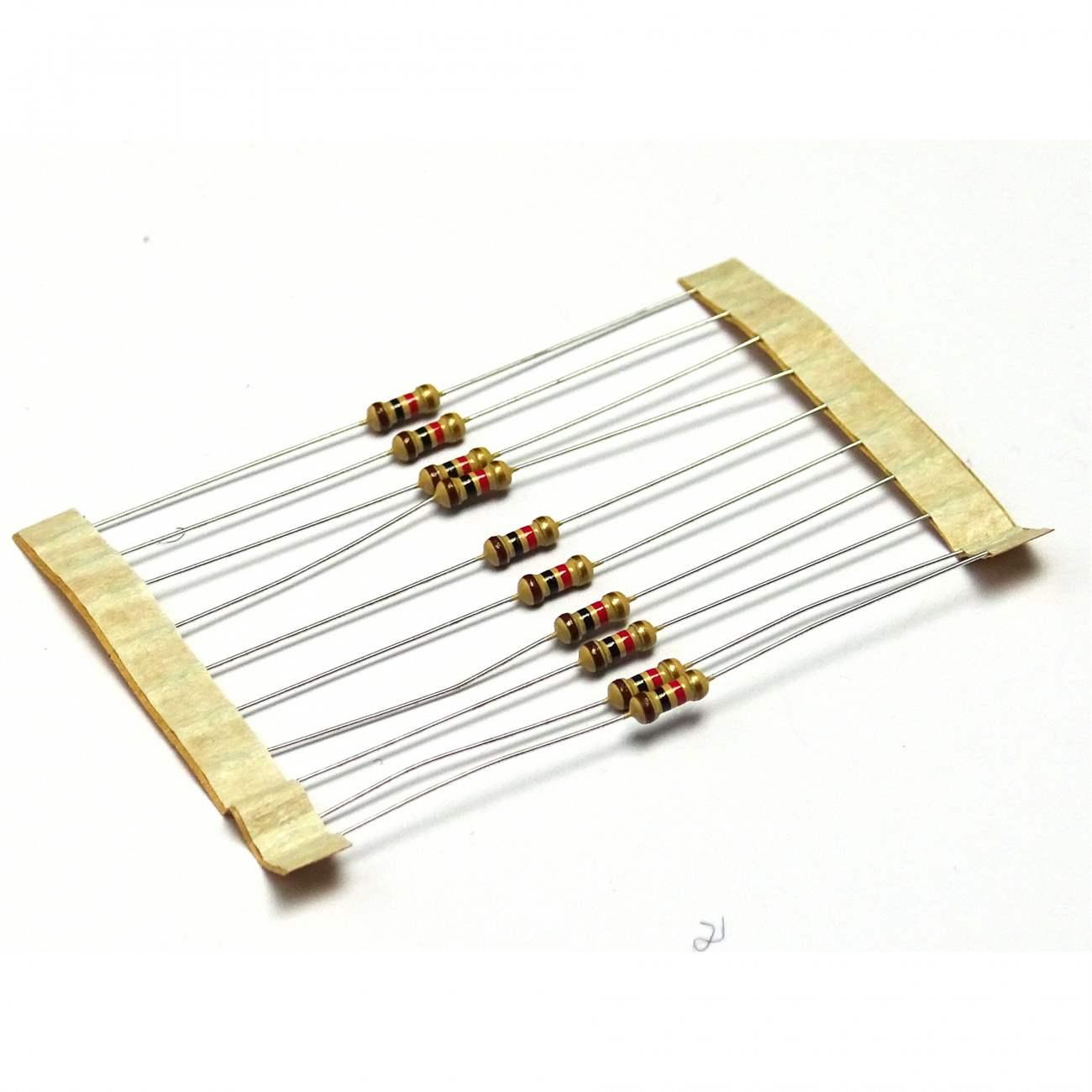 10 pc 1K Ohm 1/4W 0.25W 5% Carbon Film Resistors - Free Postage