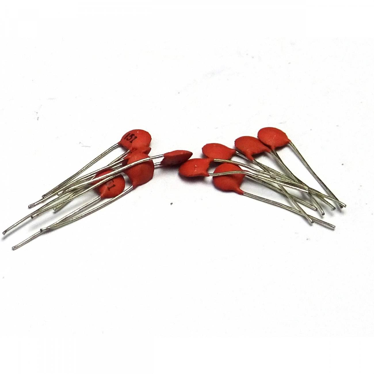 10 pcs 150pf 50V 151 Ceramic Capacitor DIP - Free Postage