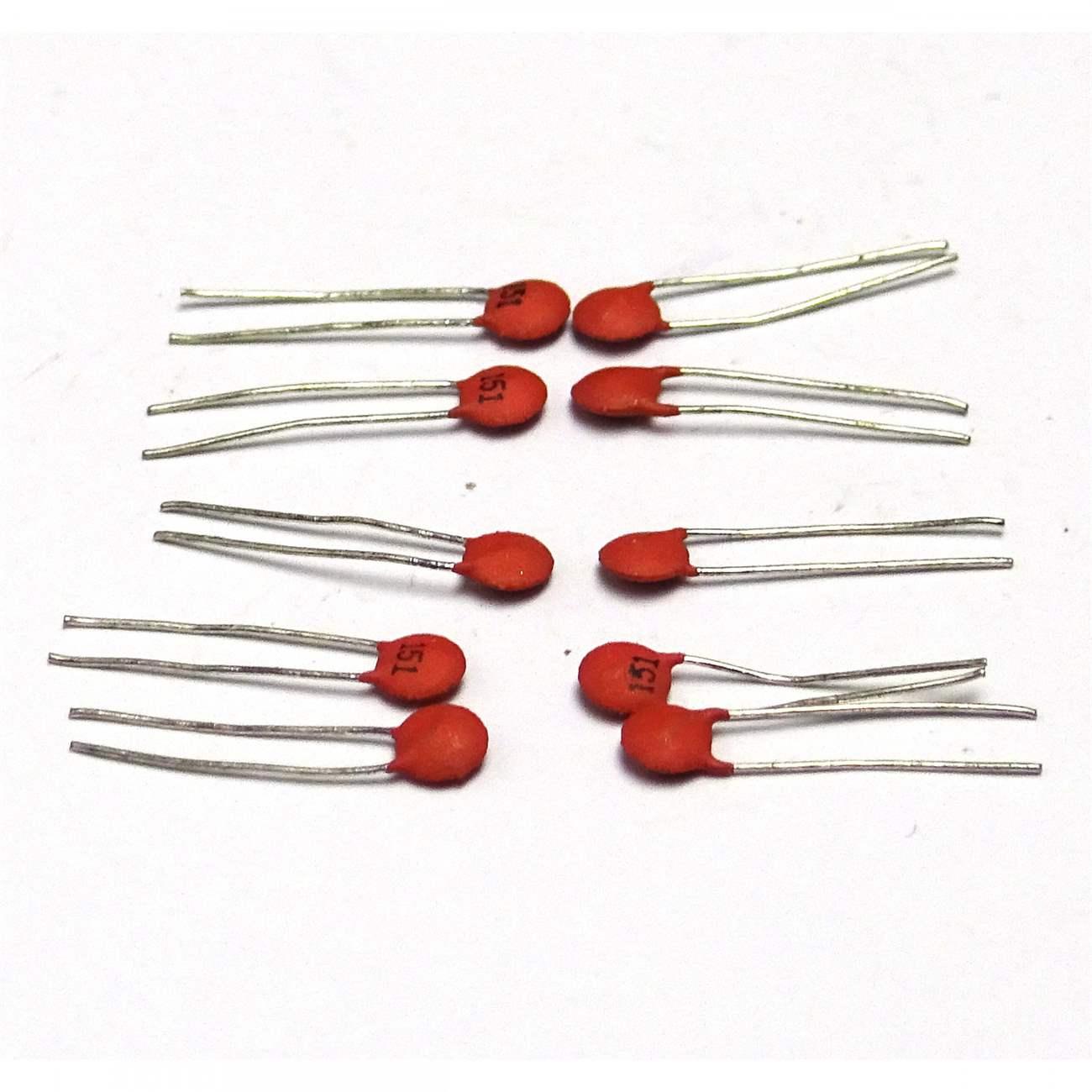 10 pcs 150pf 50V 151 Ceramic Capacitor DIP - Free Postage