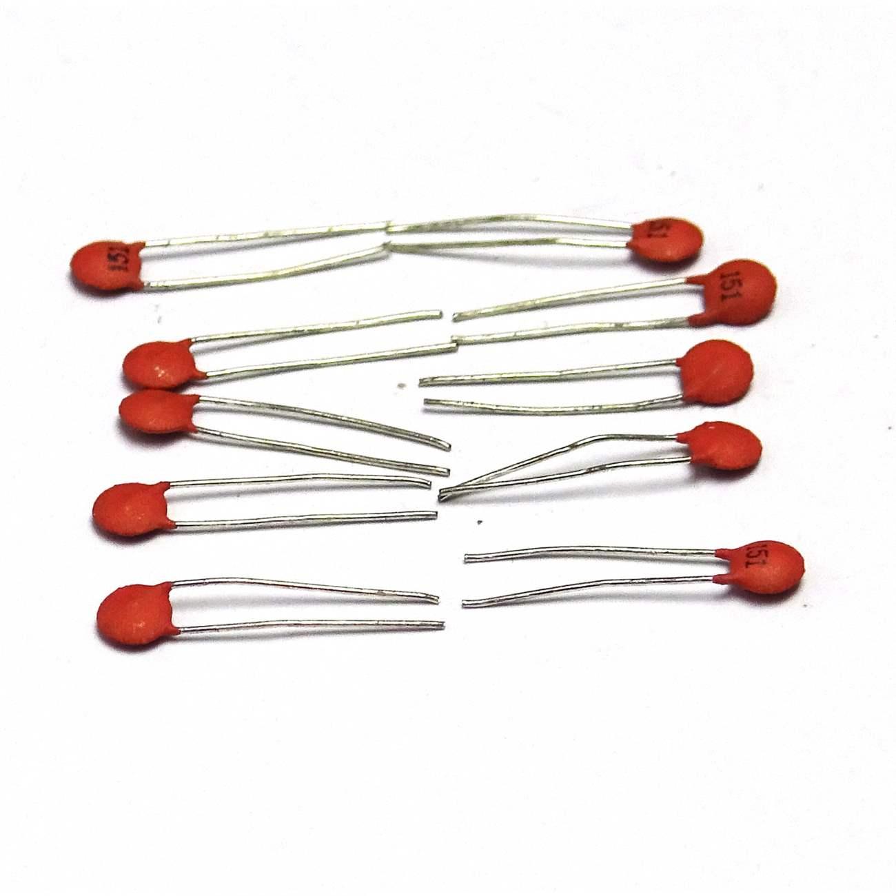 10 pcs 150pf 50V 151 Ceramic Capacitor DIP - Free Postage