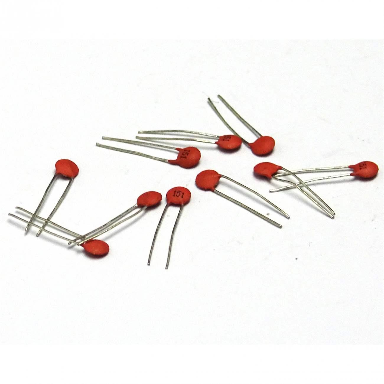 10 pcs 150pf 50V 151 Ceramic Capacitor DIP - Free Postage