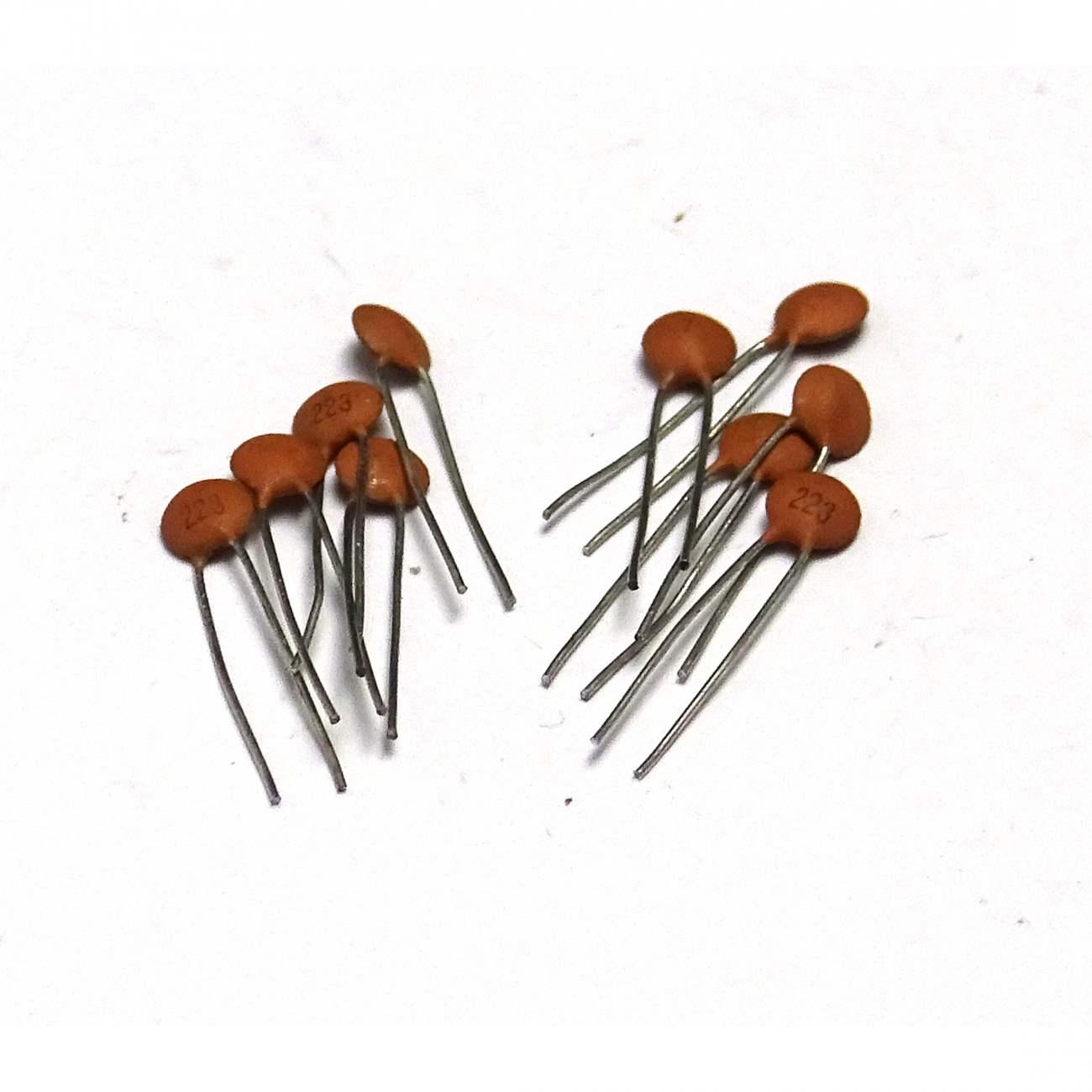10 pcs 22000pf 0.022uf 223 50V Ceramic Capacitor DIP - Free Postage