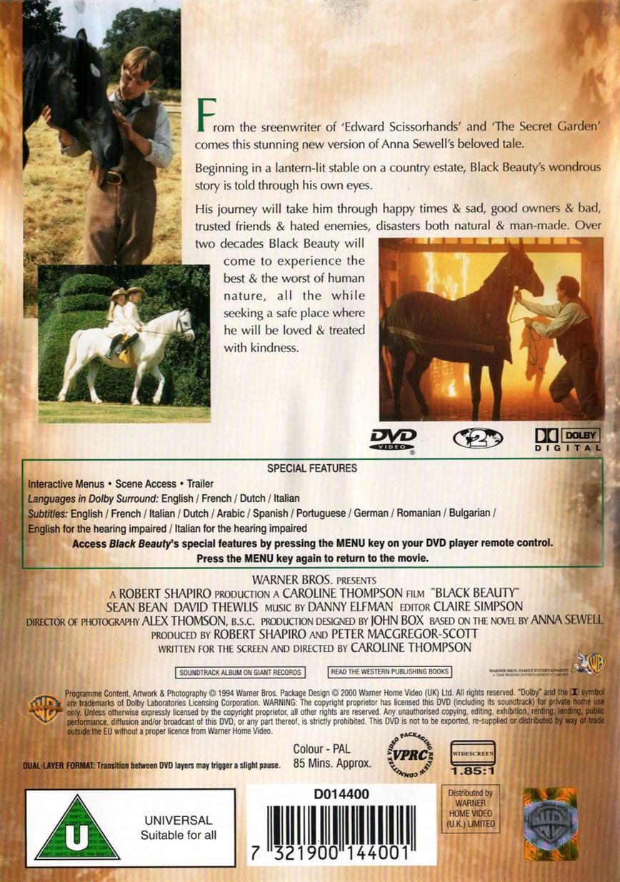 Black Beauty - DVD - region 2 - EU stock