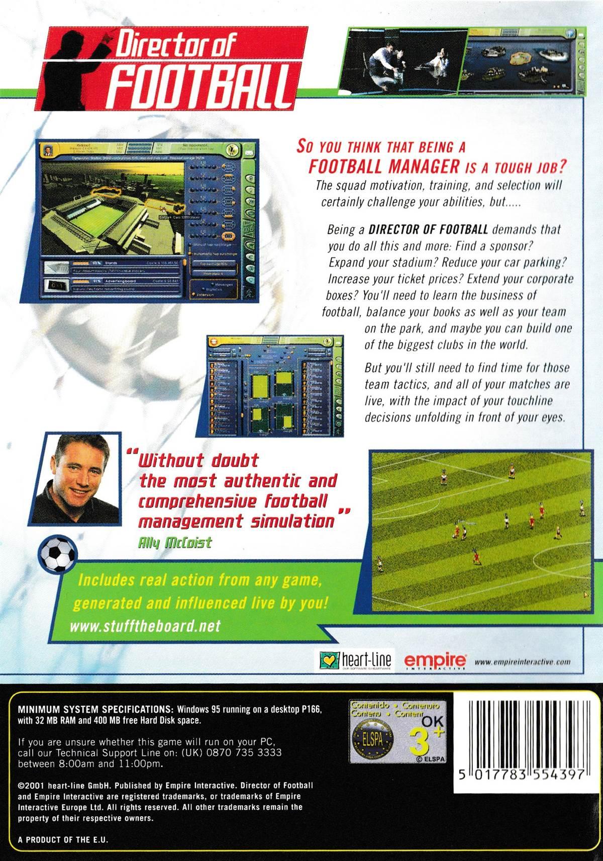 Director Of Football - Classic Windows PC Game