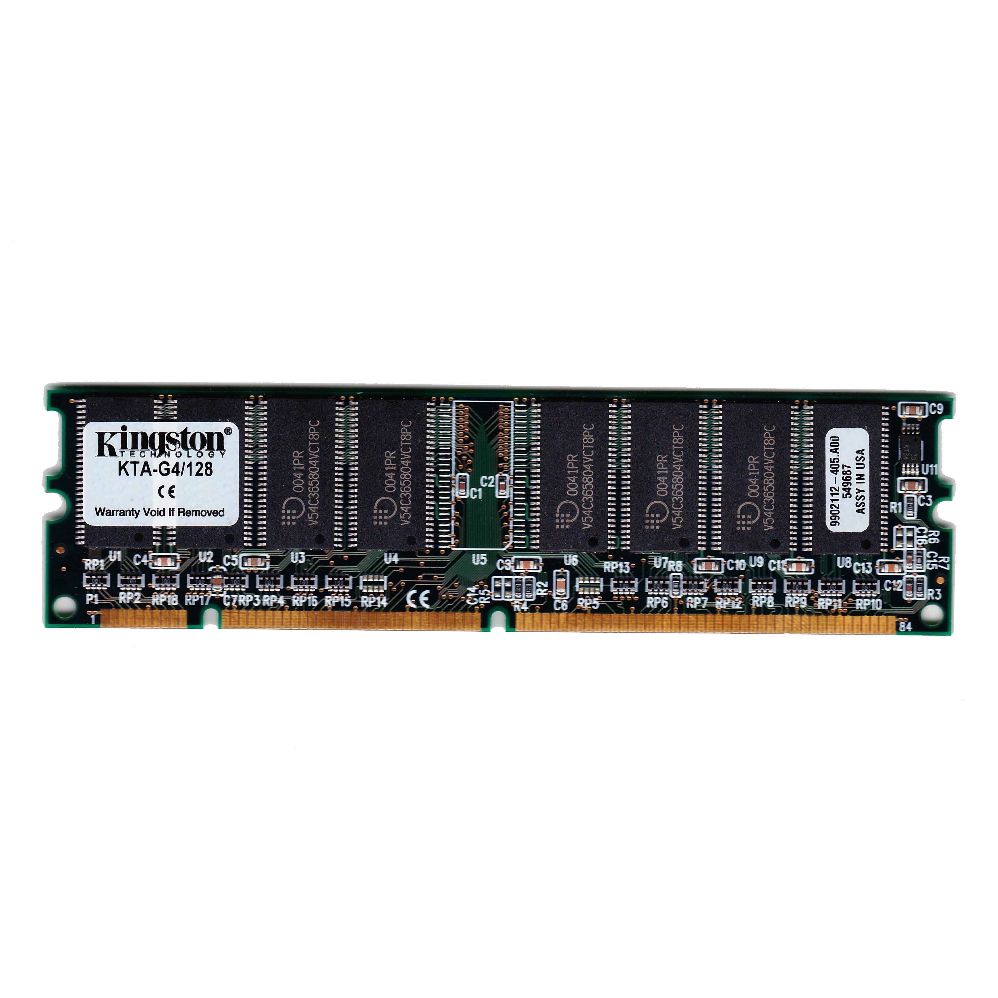 Preowned Kingston 128MB SDRAM 100MHz Untested DIMM (KTA-G4/128)