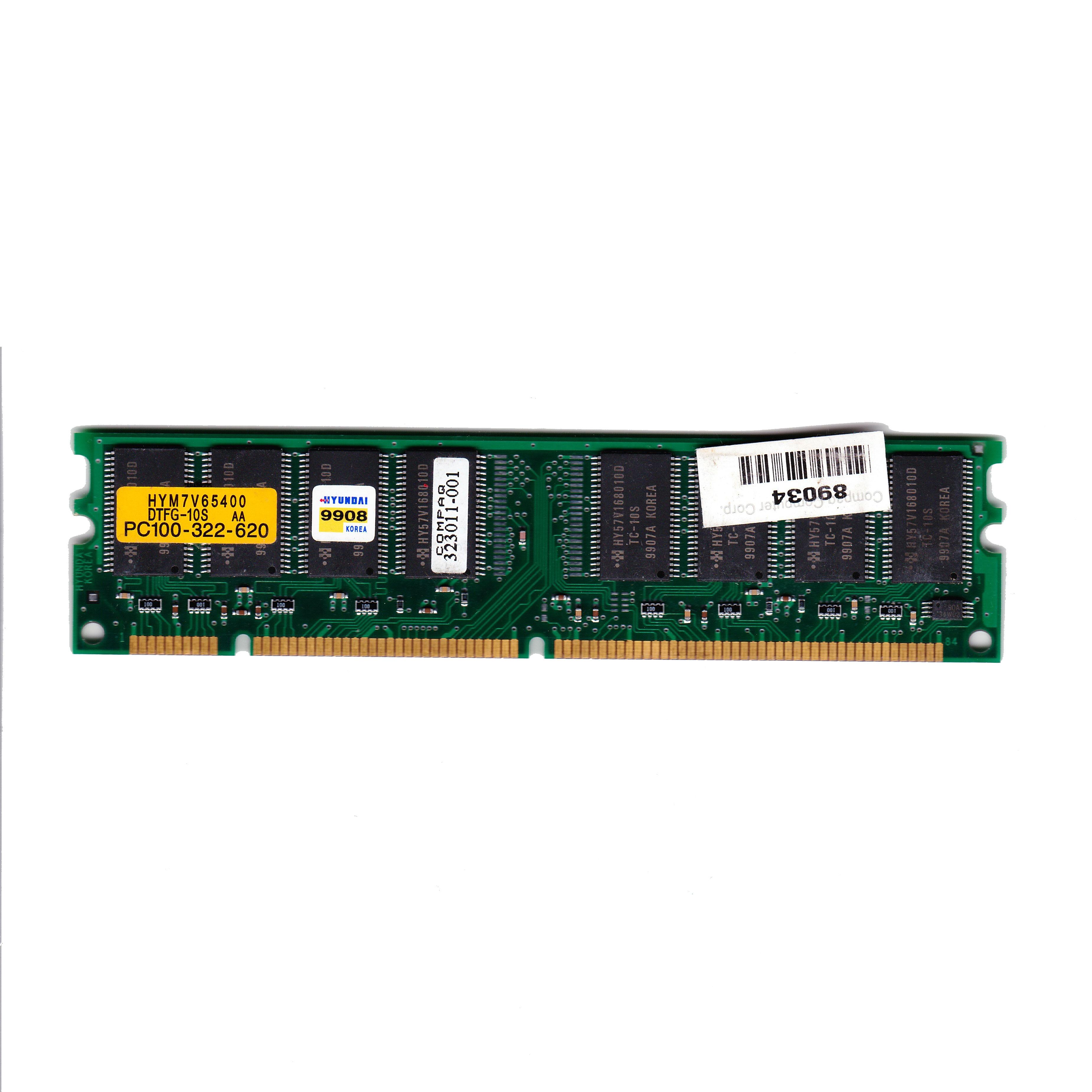 Preowned HYUNDAI 32MB COMPAQ 323011 HYM7V654400 DFG 10S A PC100 322 620 Untested RAM
