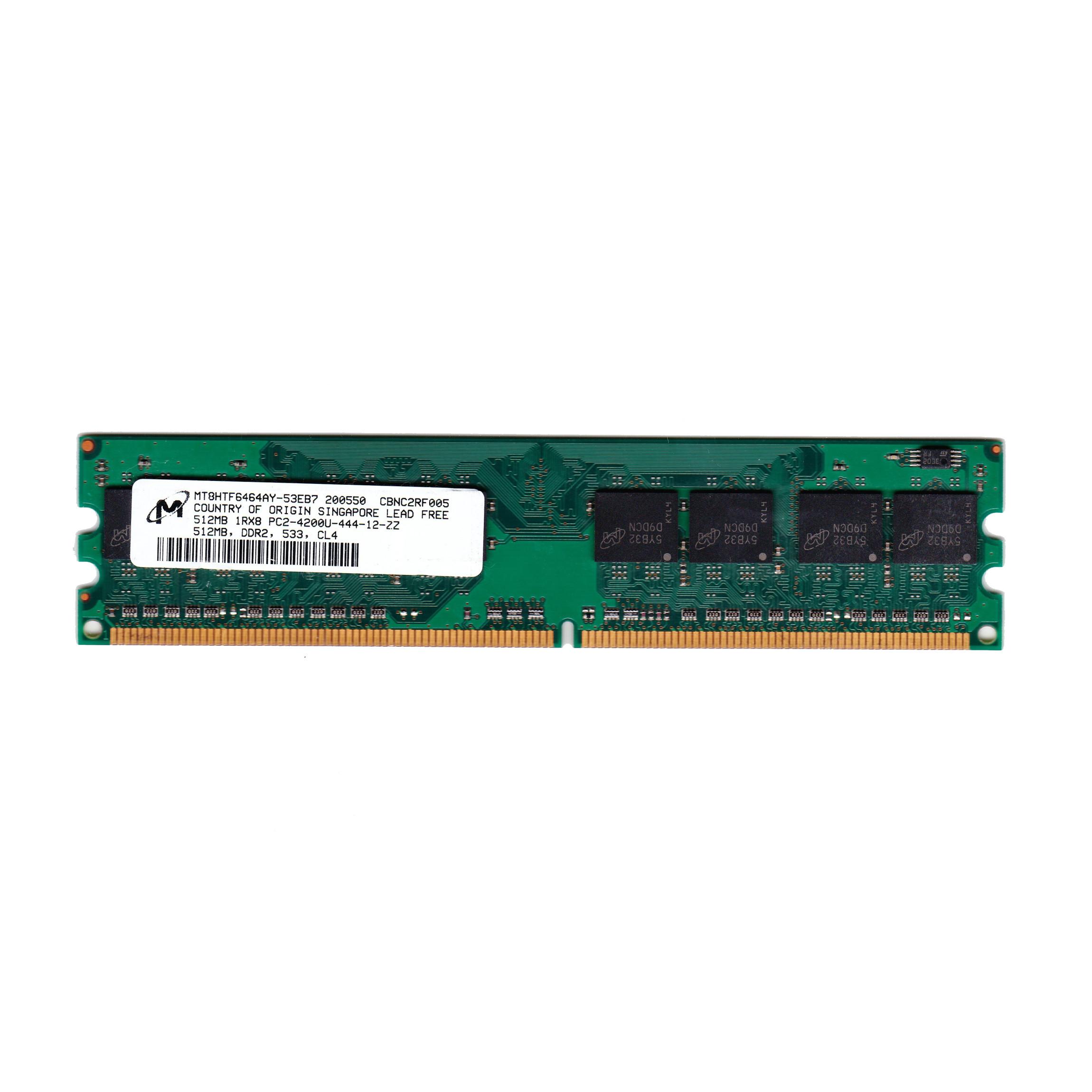 Preowned CRUCIAL 512MB DDR2 533 CL4 RAM (Untested)