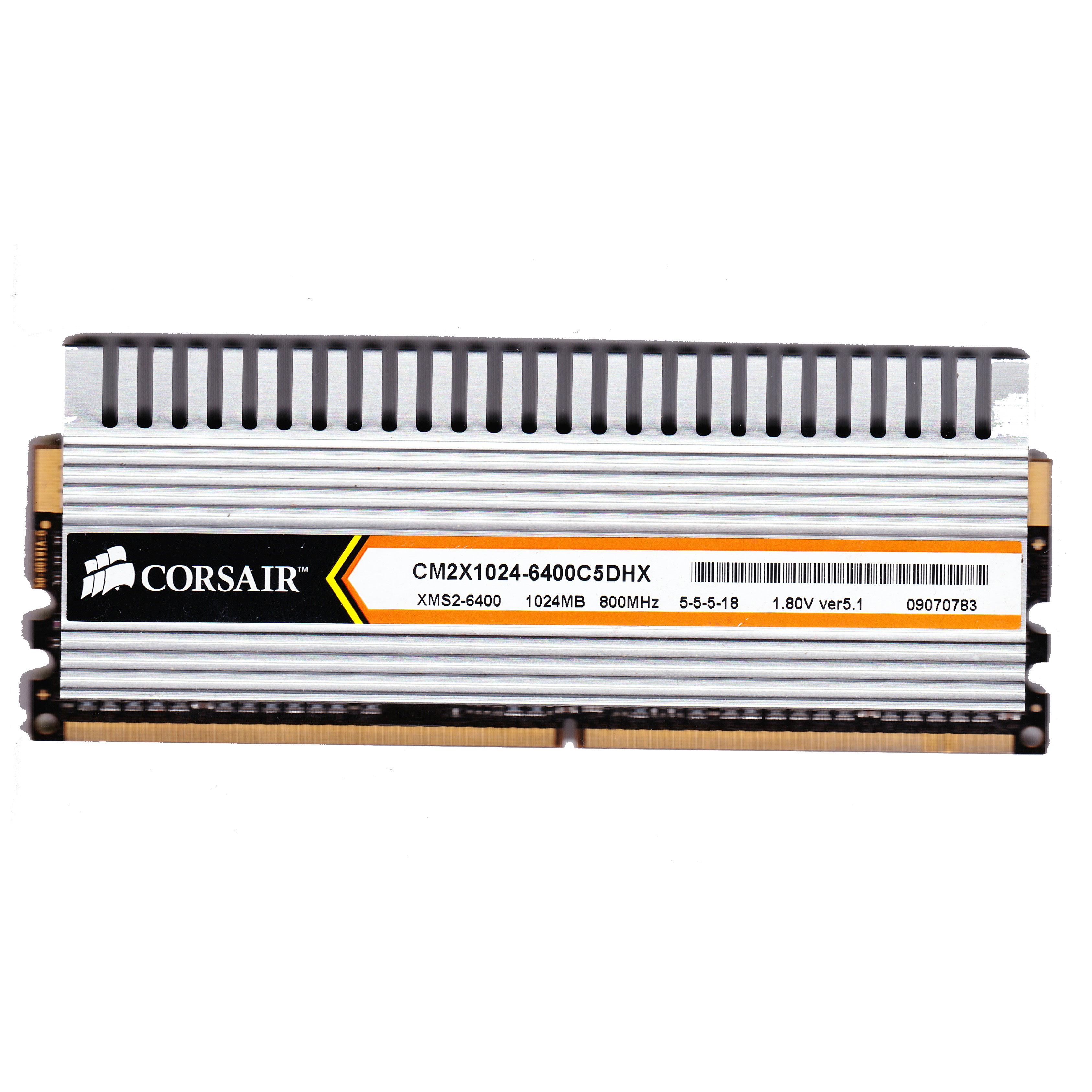 CORSAIR XMS2 DHX Dual Path 1024MB DDR2 800MHz Untested RAM - Great Value!