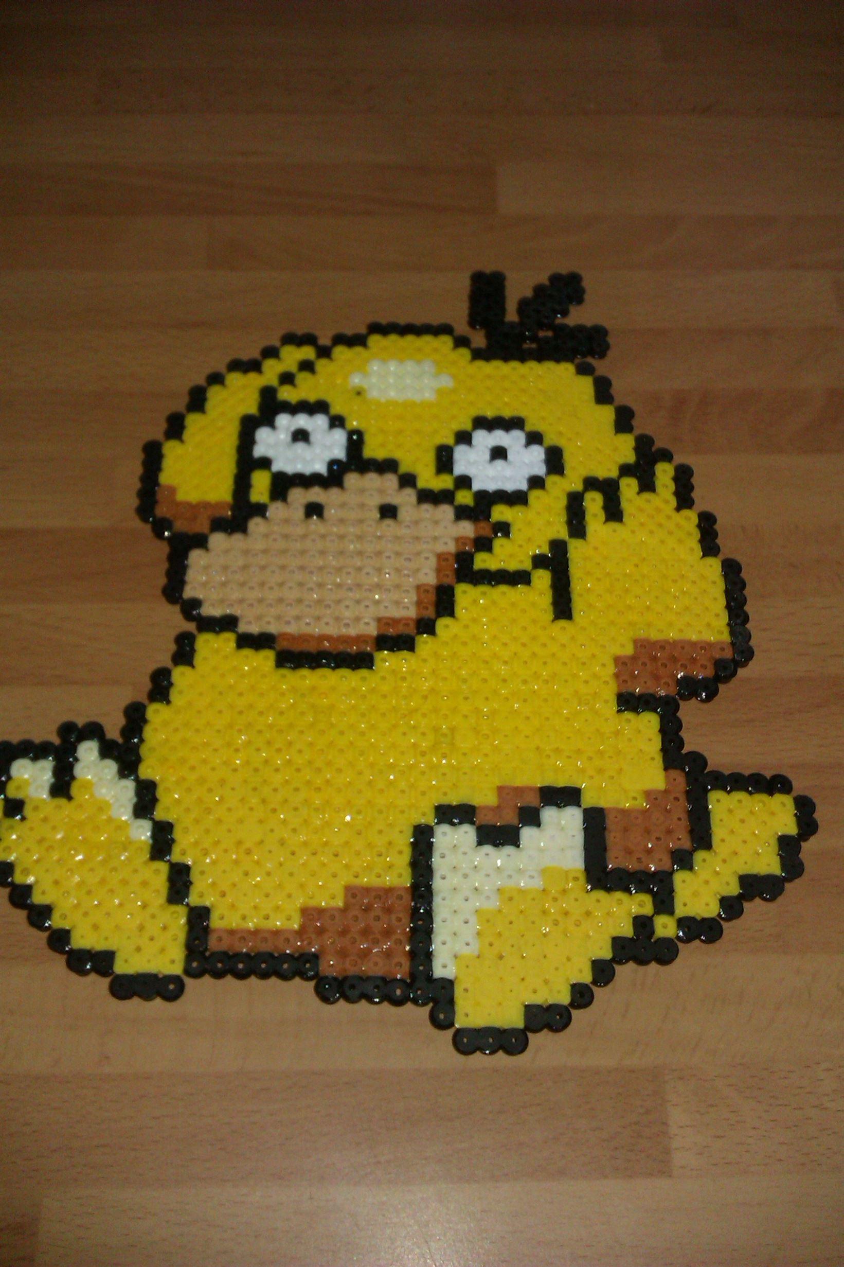 Psyduck pokemon ready made hama bead