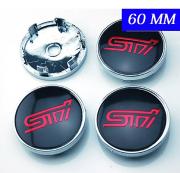 4pcs W206 60mm Car Emblem Badge Wheel Hub Caps Centre Cover for Black STI SUBARU LEGACY OUTBACK FORE