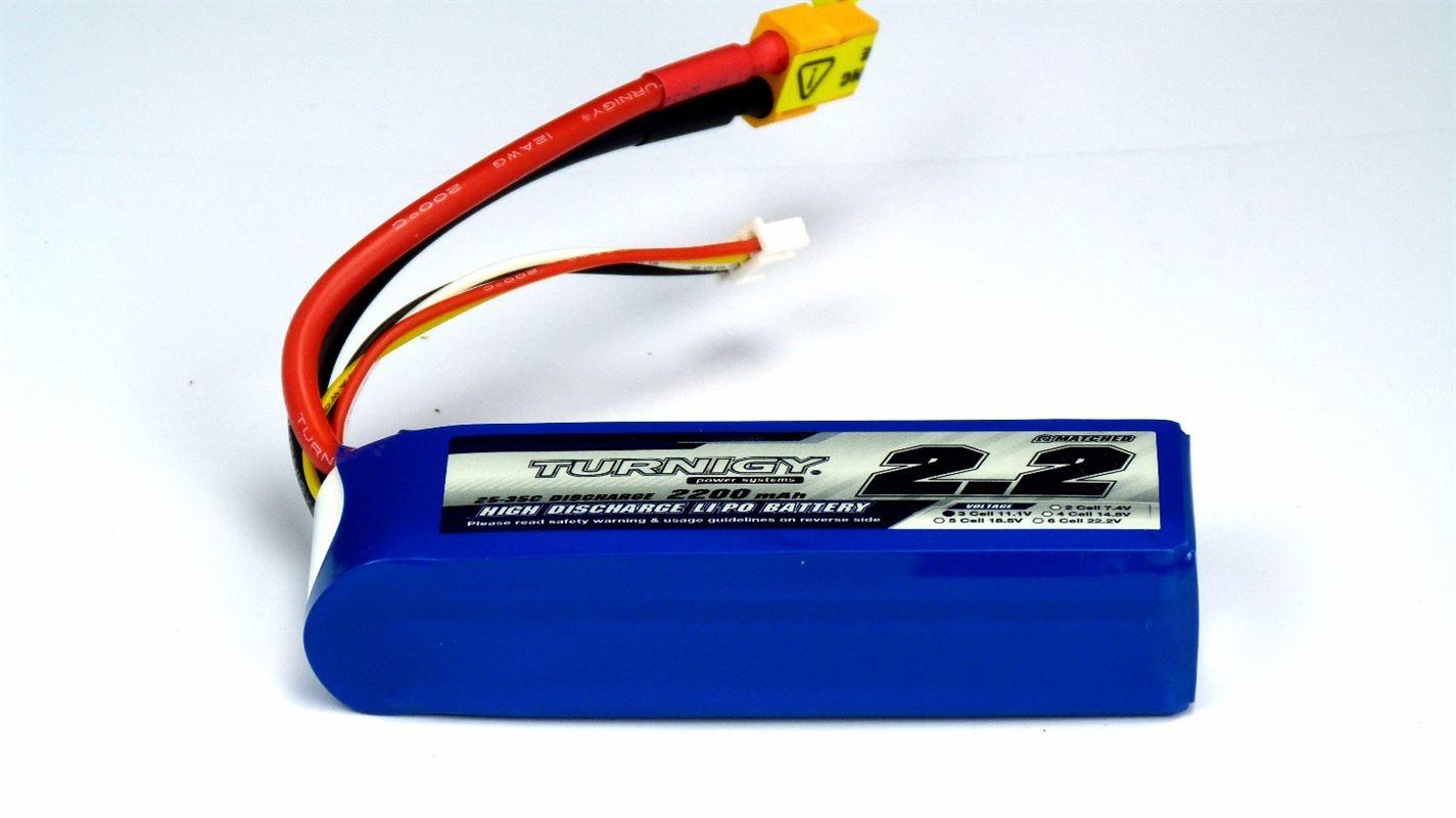 Turnigy 2200mAh 3S 25C-35C Lipo Battery Pack - UK Seller