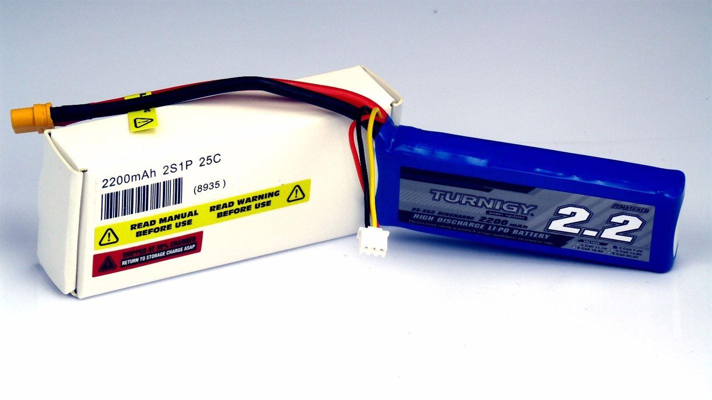 Turnigy 2200mAh 2S 25C Lipo Battery Pack - UK Seller