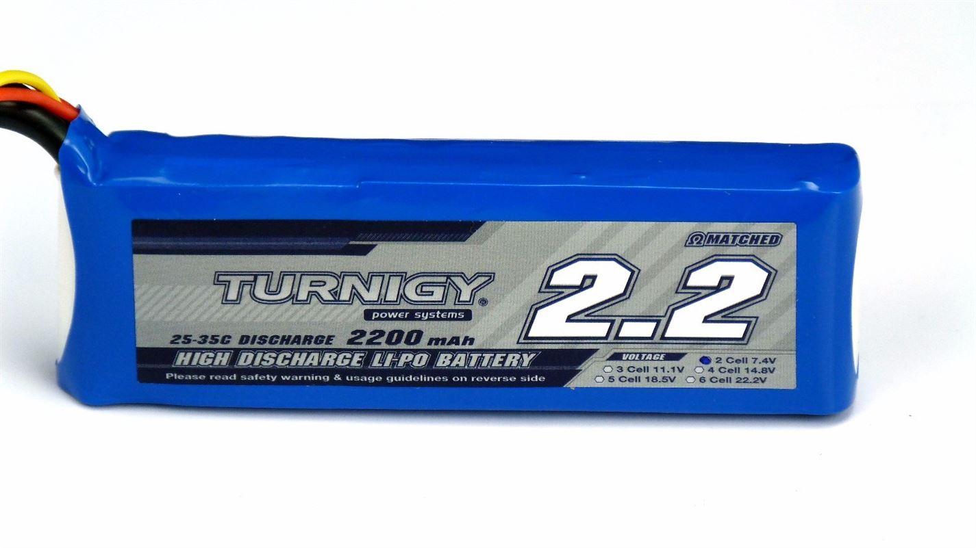 Turnigy 2200mAh 2S 25C Lipo Battery Pack - UK Seller