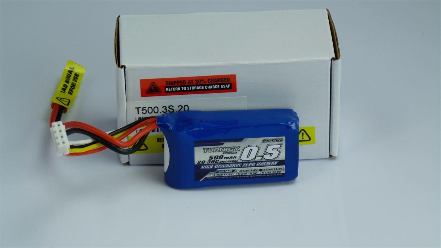 TWIN PACK Turnigy 500mah 20-30c 3s lipo battery Lipo Pack - NEW - UK SELLER
