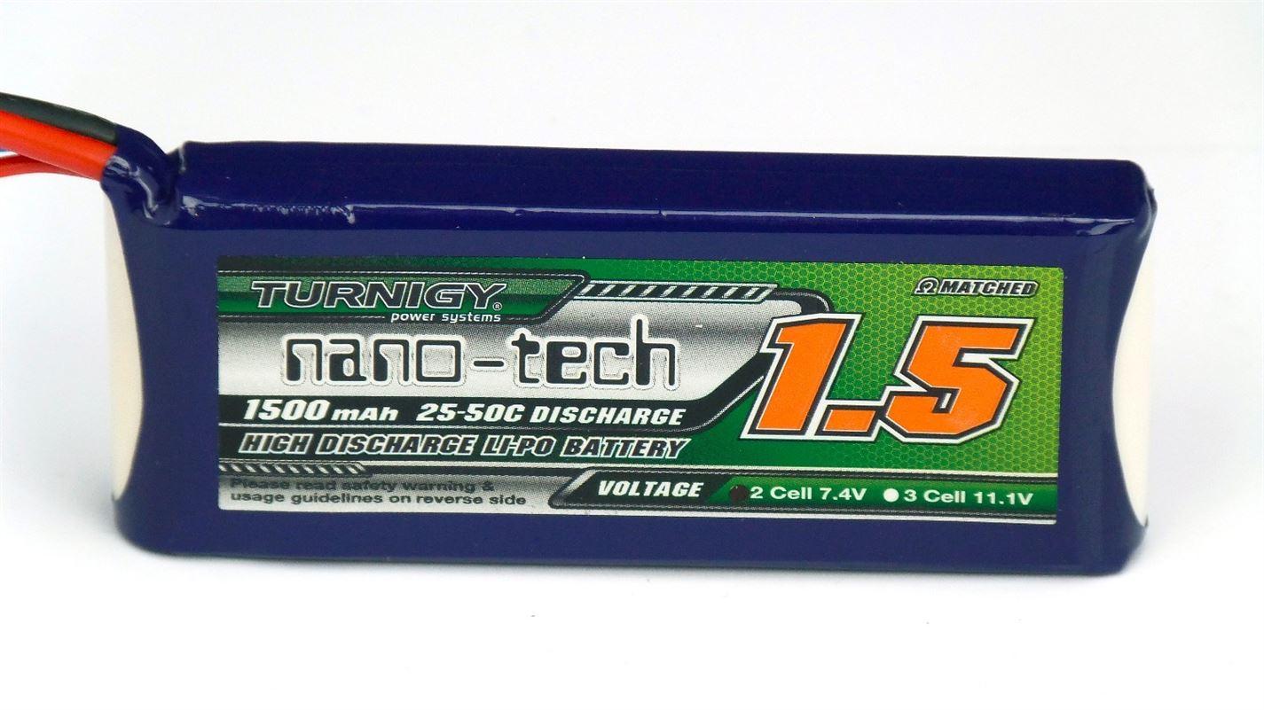 Turnigy nano-tech 1500mah 3S 25~50C Lipo Pack - NEW - UK SELLER