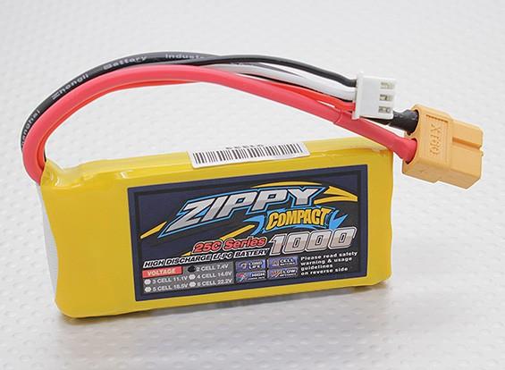 Twin Pack Zippy Compact 1000mah 2S 25c Lipo Battery Pack - UK Seller NP