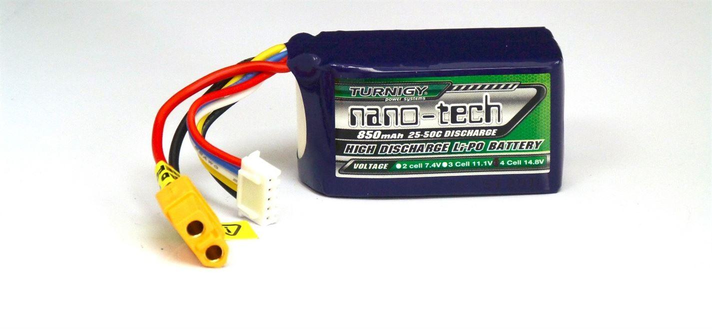 Turnigy Nano-Tech 850mah 4S 25-50C Lipo Battery Pack - UK Seller NP