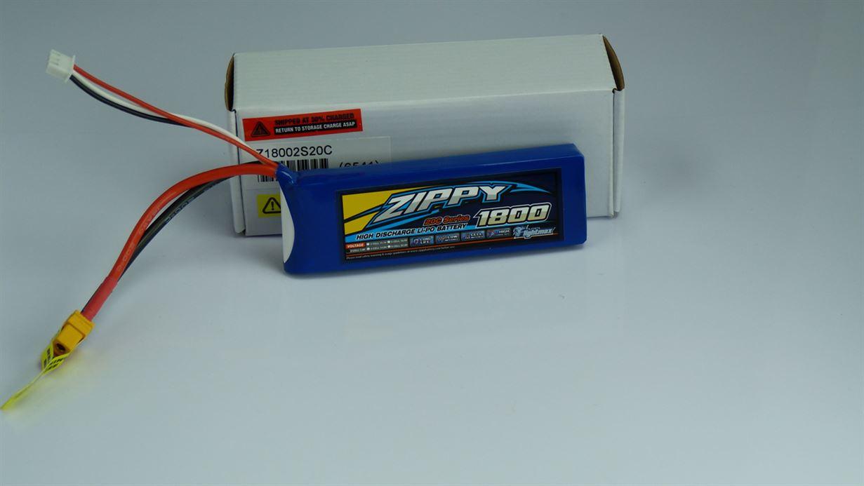 Zippy Flightmax 1800mAh 2S 20C Lipo Battery Pack - UK Seller NP