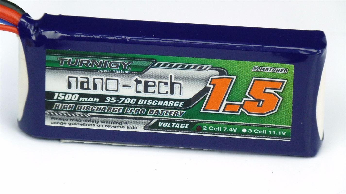 Turnigy Nano-Tech 1500mah 2S 35-70C Lipo Pack - UK Seller NP