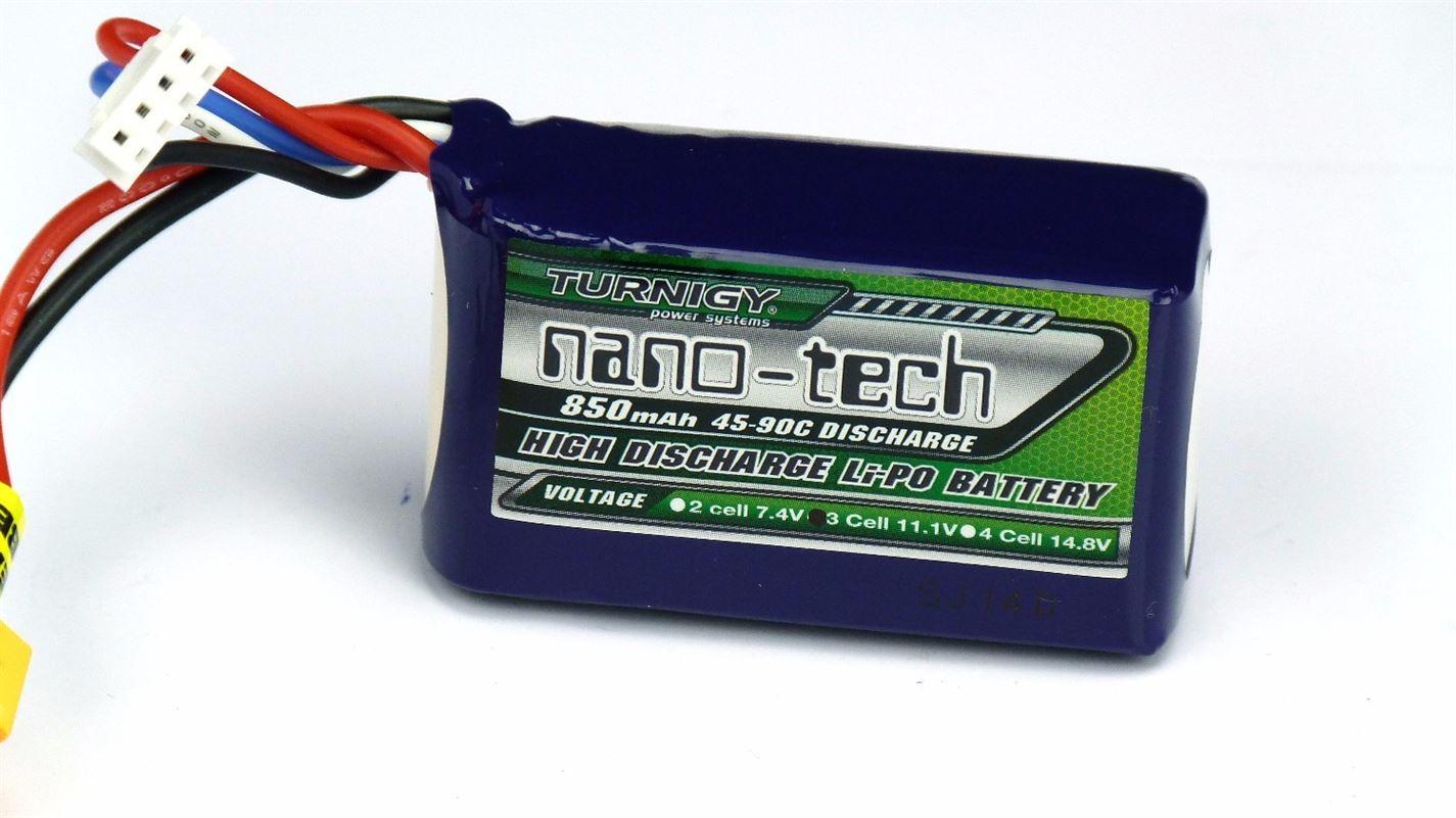 Turnigy Nano-Tech 850mAh 3S 45-90C Lipo Battery Pack - UK Seller NP