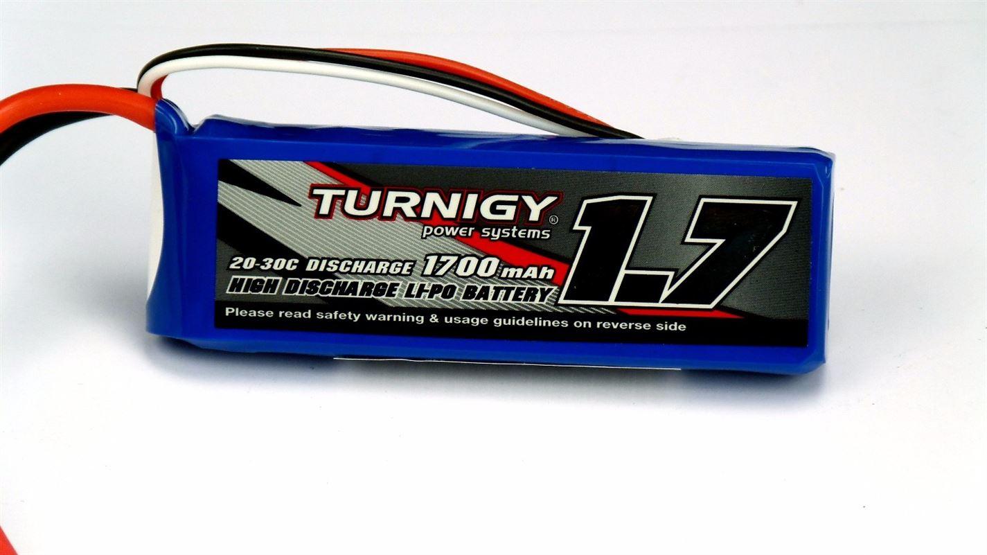 Turnigy 1700mAh 2S 20C Lipo Pack (Suits 1/16th Monster Beatle, SCT & Buggy) - UK Seller NP