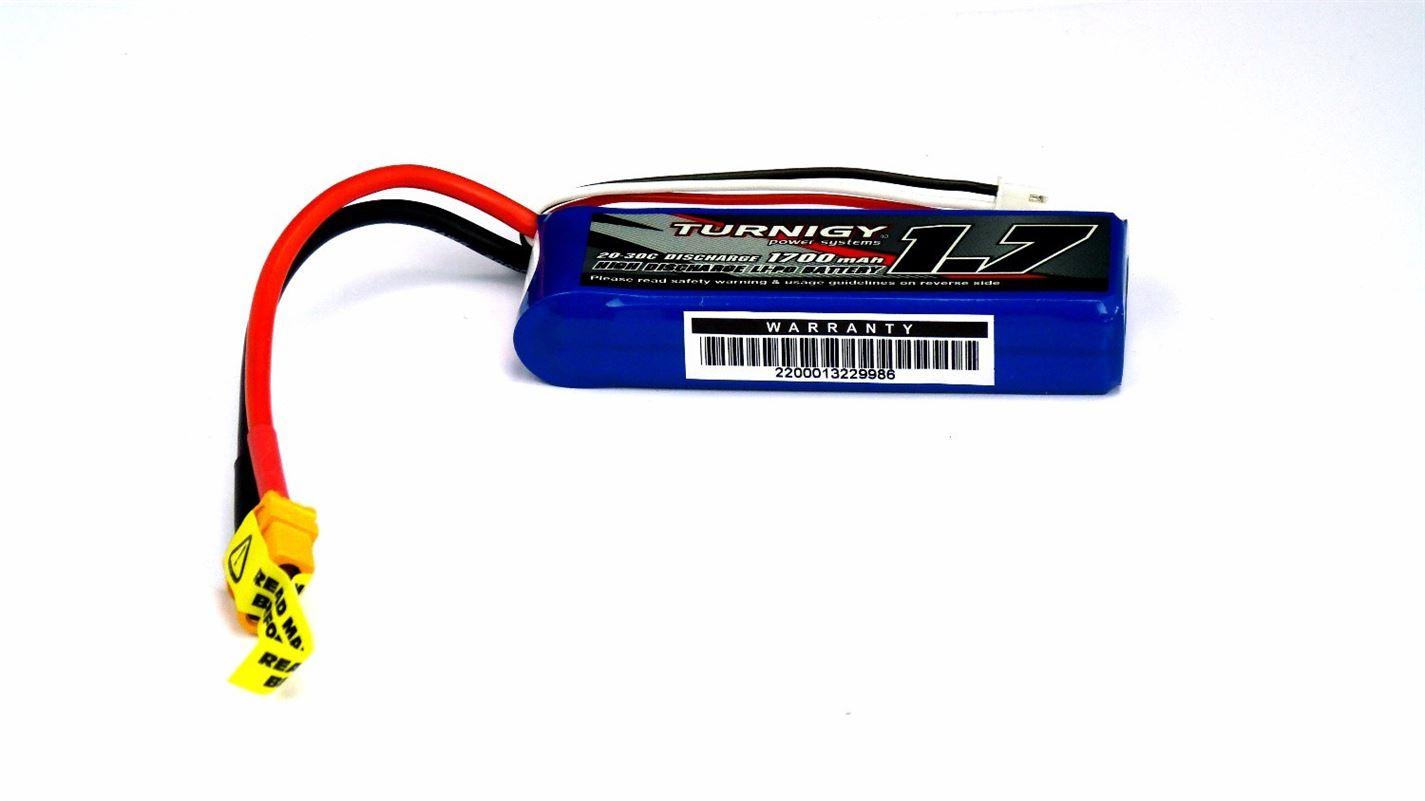 Turnigy 1700mAh 2S 20C Lipo Pack (Suits 1/16th Monster Beatle, SCT & Buggy) - UK Seller NP