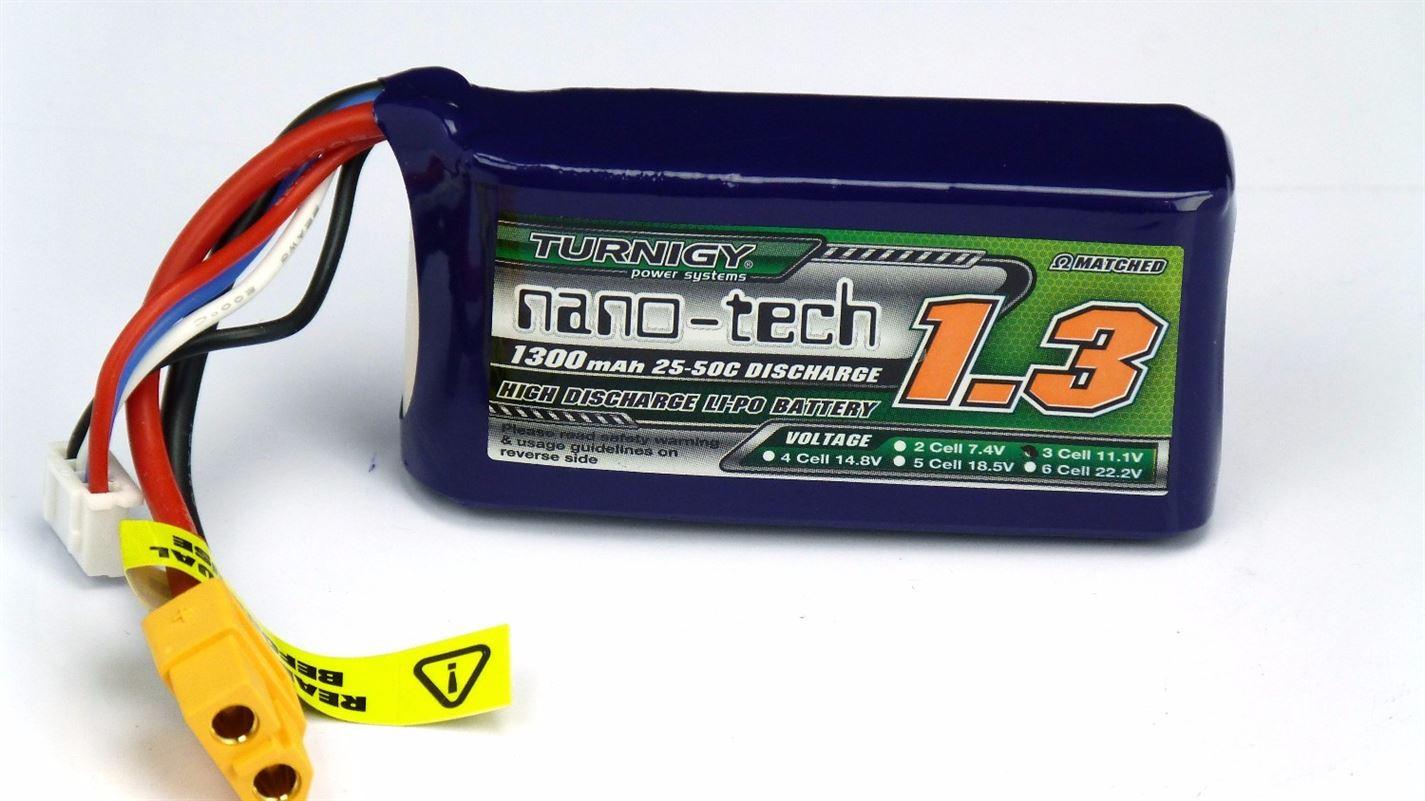Turnigy nano-tech 1300mah 3S 25~50C / 25C - 50C / 25C-50C Lipo Pack Battery - NEW - UK SELLER