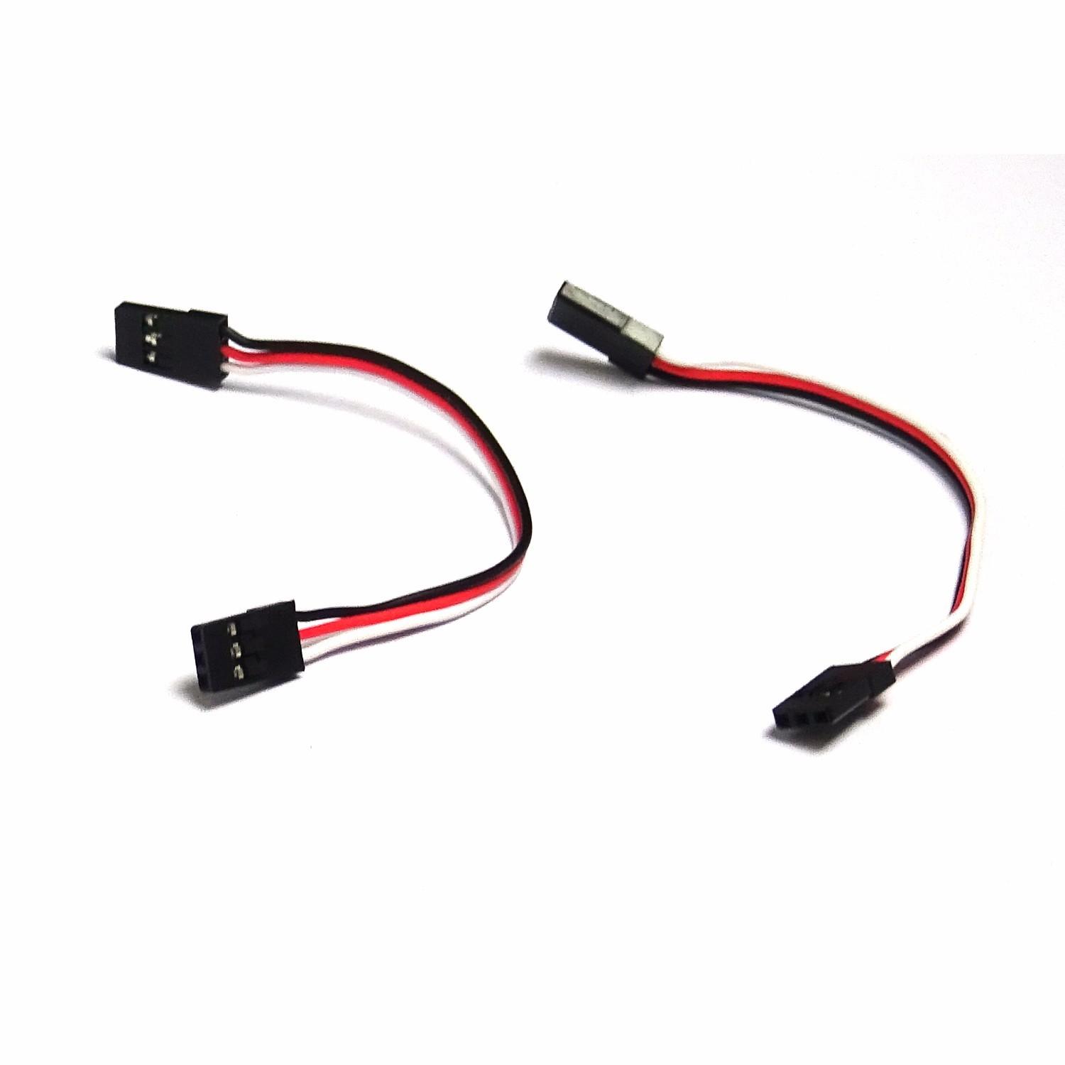 2x 100mm Servo Extension Lead Wire Cable MALE TO MALE KK MK MWC Flight Control - UK Seller