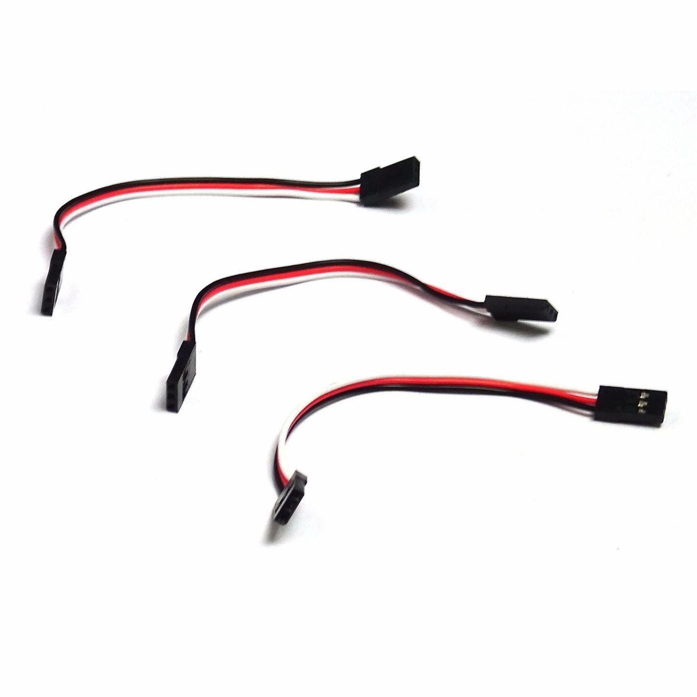 3x 100mm Servo Extension Lead Wire Cable MALE TO MALE KK MK MWC Flight Control - UK Seller