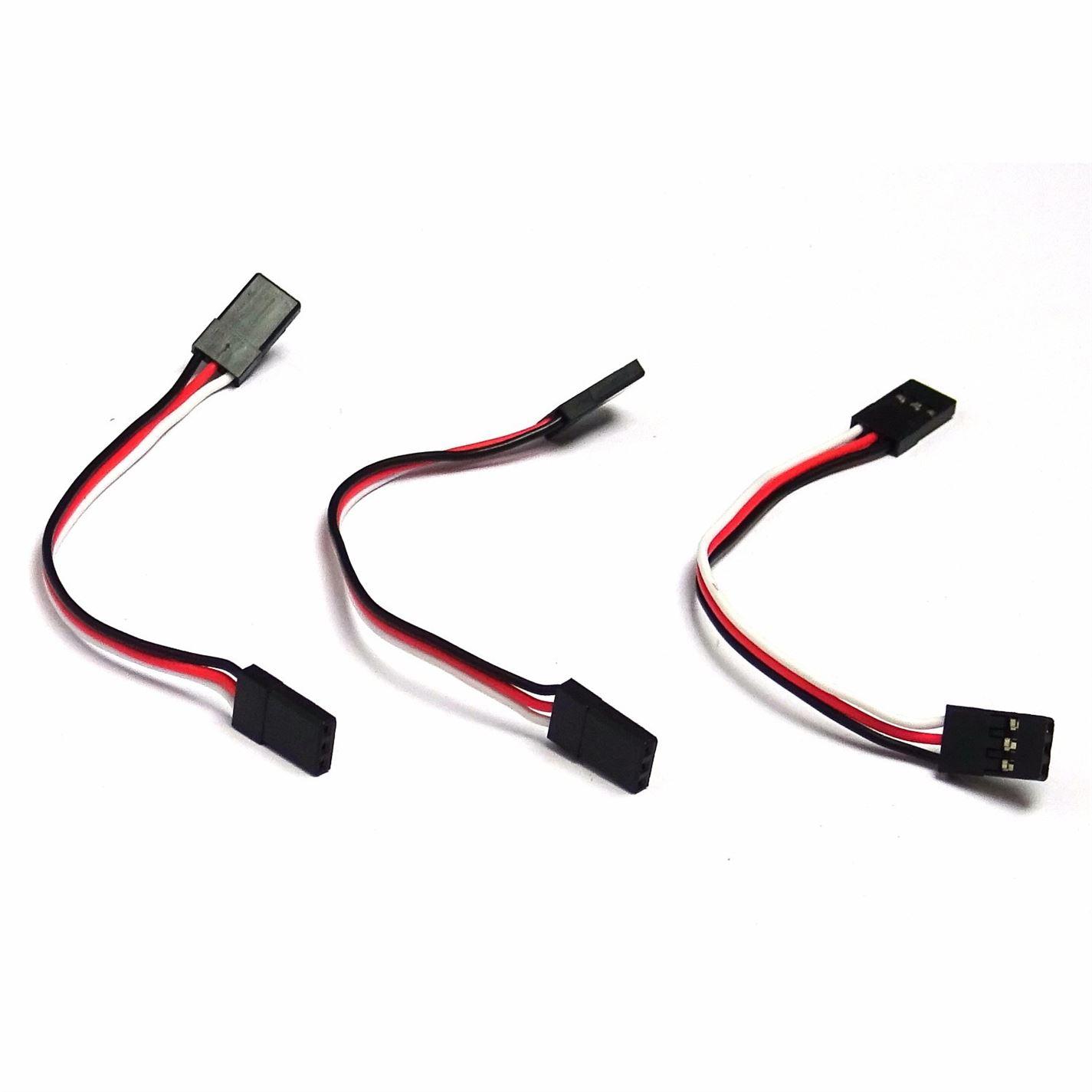 3x 100mm Servo Extension Lead Wire Cable MALE TO MALE KK MK MWC Flight Control - UK Seller