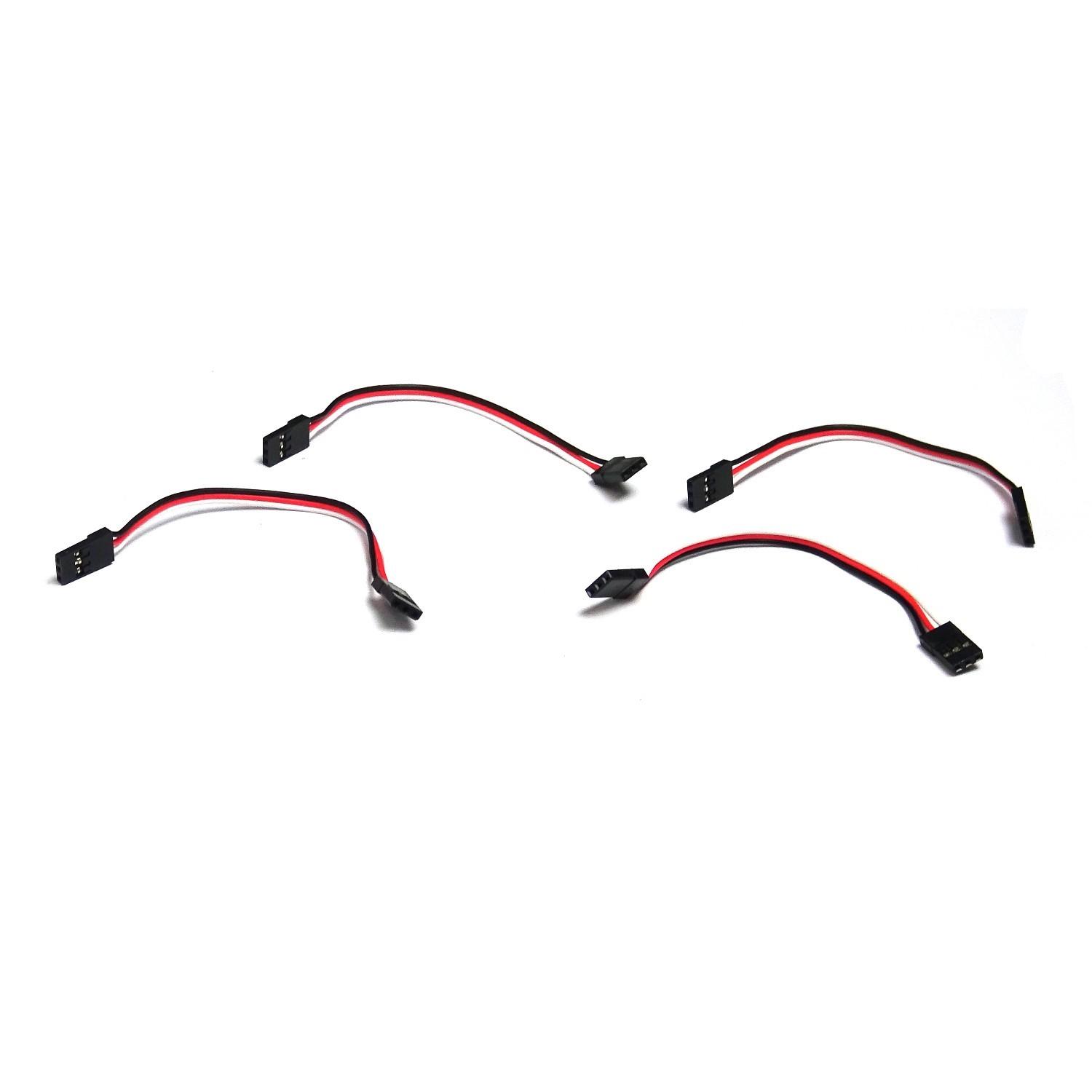 4x 100mm Servo Extension Lead Wire Cable MALE TO MALE KK MK MWC Flight Control - UK Seller