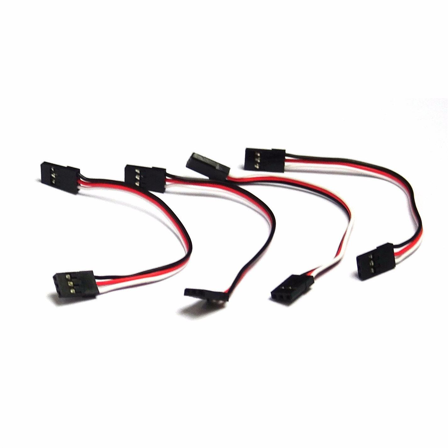 4x 100mm Servo Extension Lead Wire Cable MALE TO MALE KK MK MWC Flight Control - UK Seller