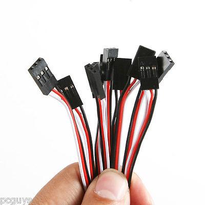5x 100mm Servo Extension Lead Wire Cable MALE TO MALE KK MK MWC Flight Control - UK Seller