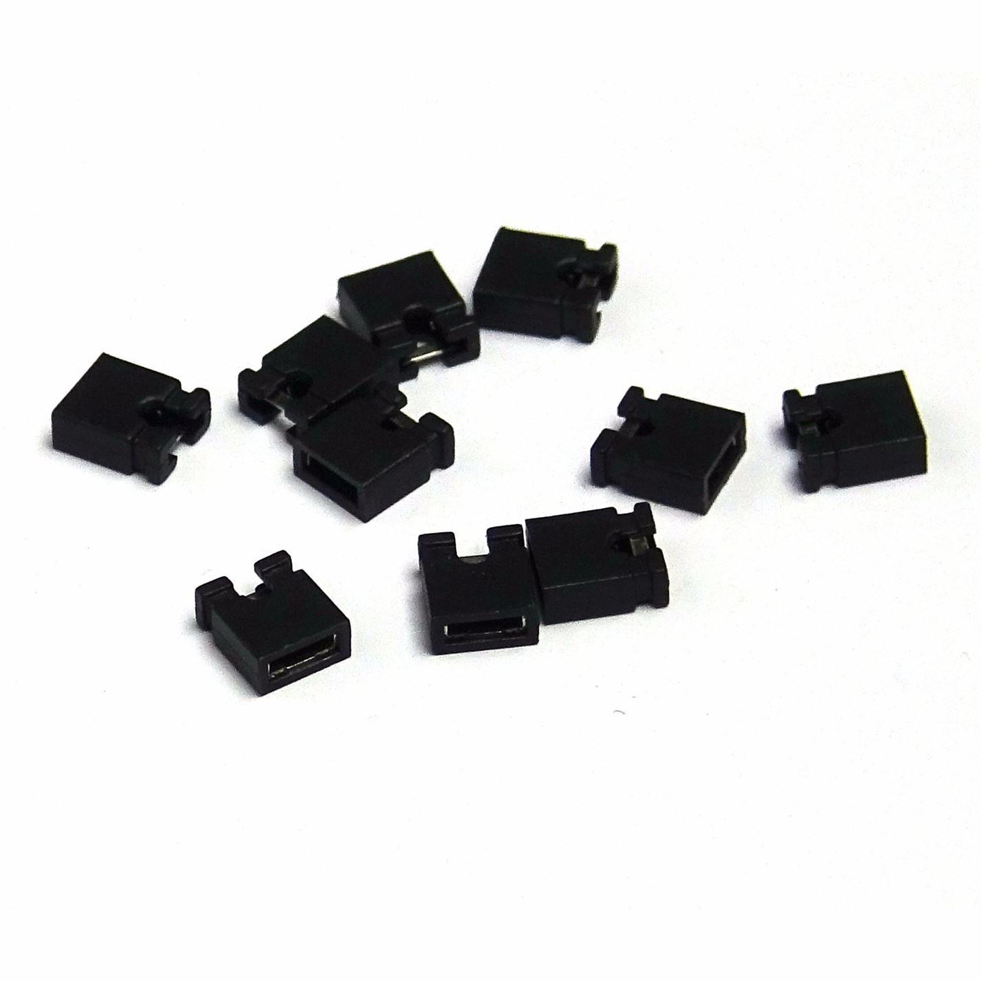 10 x 2.54mm Circuit Board Shunts Short Jumper Cap Mini Micro Header Black - UK Seller