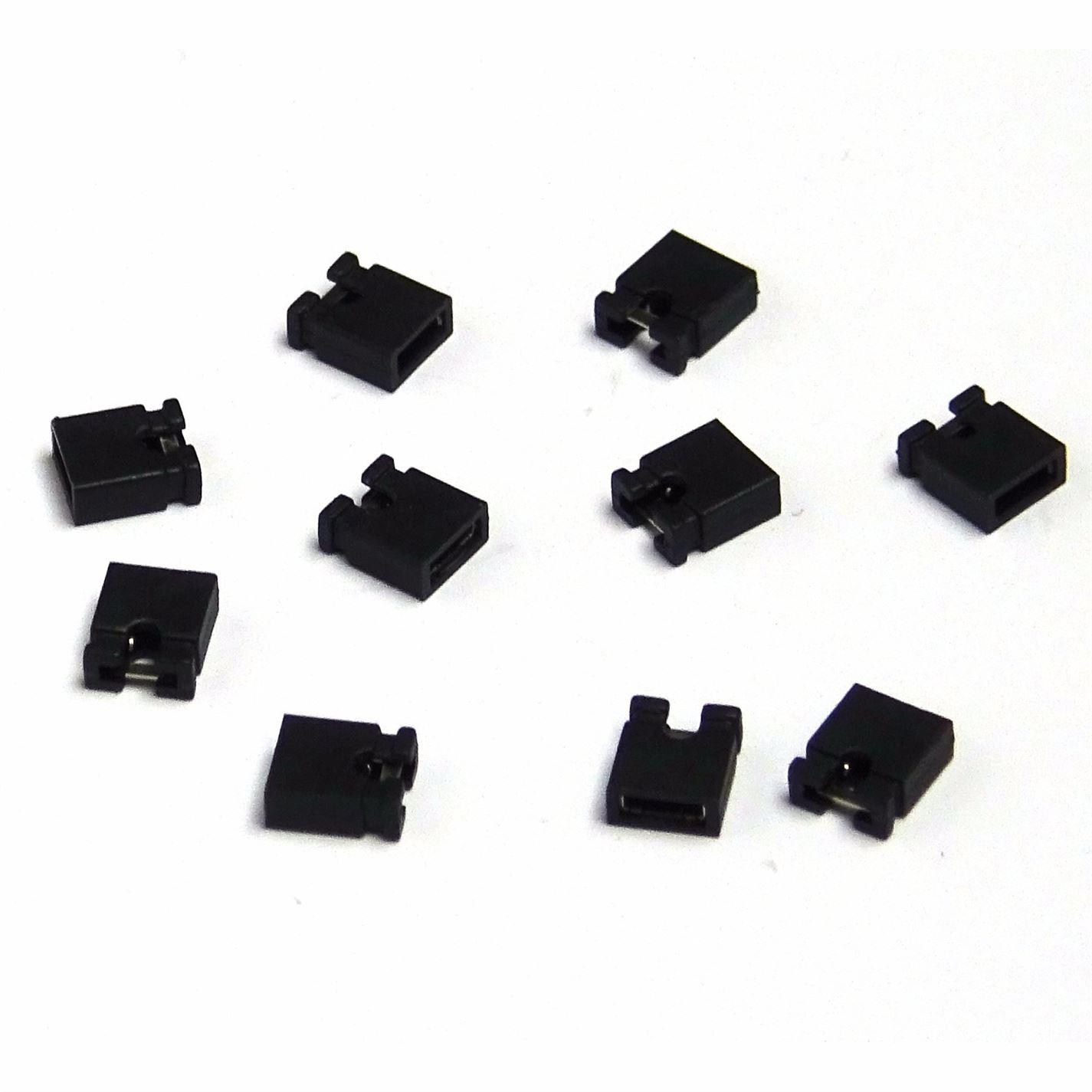 10 x 2.54mm Circuit Board Shunts Short Jumper Cap Mini Micro Header Black - UK Seller
