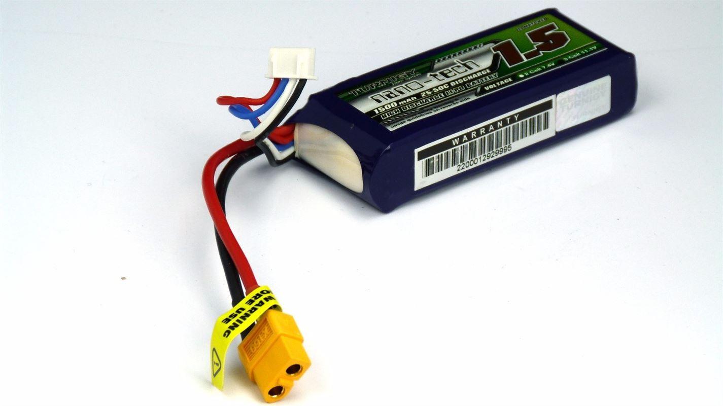 Turnigy Nano-Tech 1500mah 3S 25-50C Lipo Battery Pack - UK Seller NP