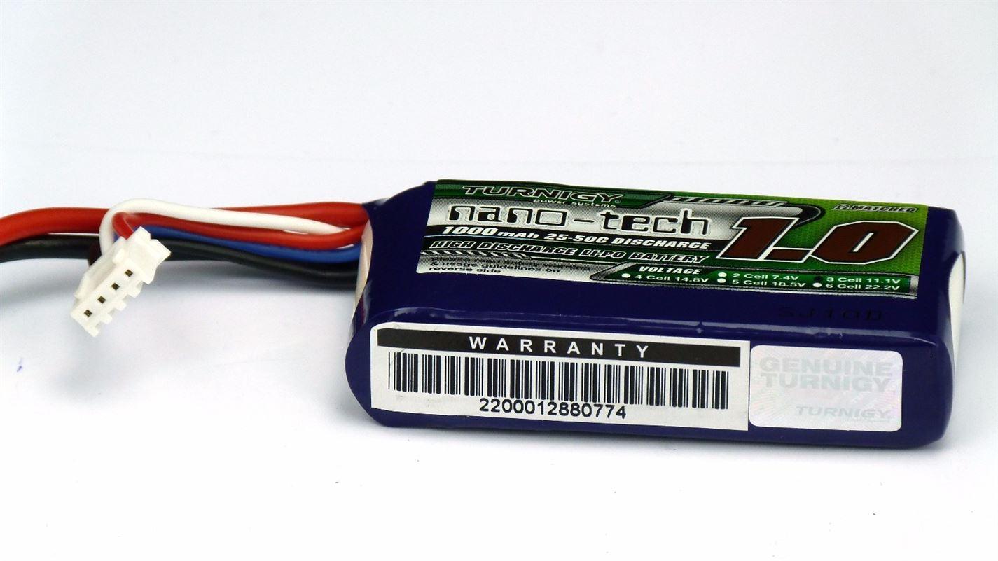 Turnigy Nano-Tech 1000mAh 2S 25C 50C Lipo Battery Pack - UK Seller NP
