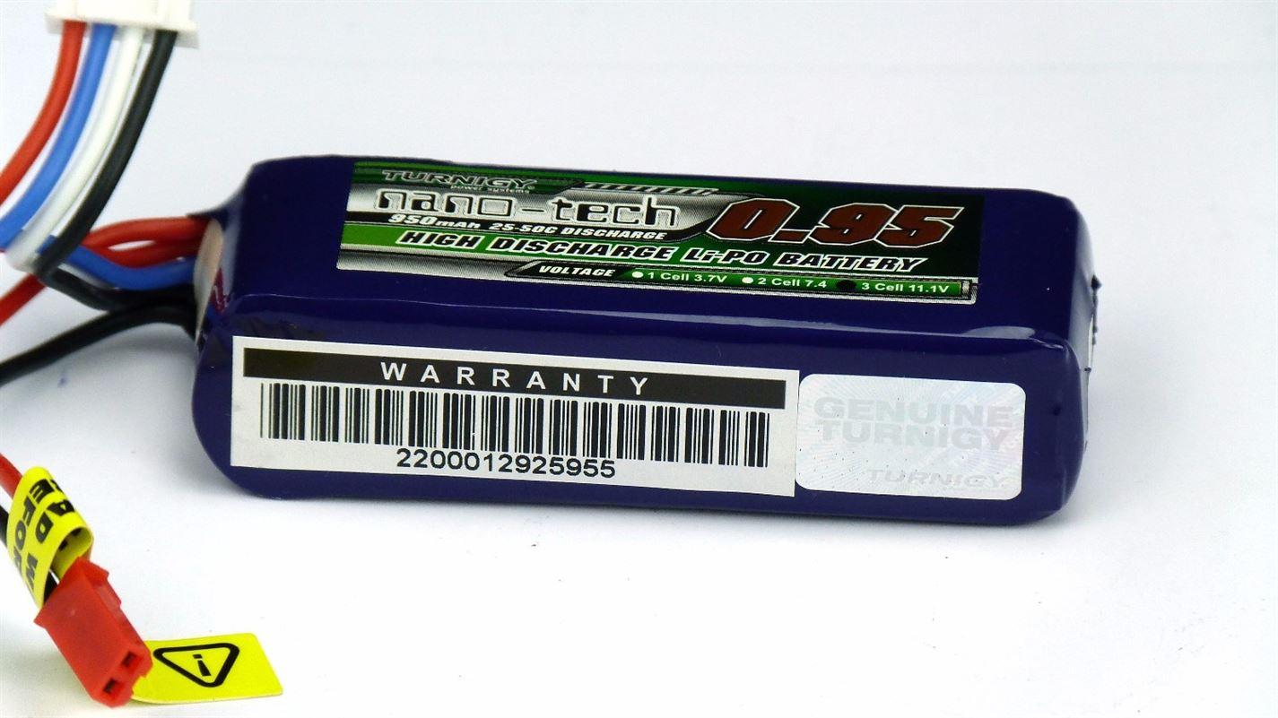 Turnigy Nano-Tech 950mah 3S 25-50C Lipo Battery Pack - UK Seller NP