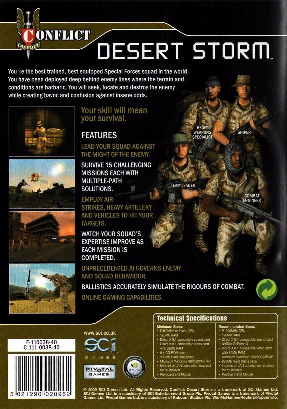 Conflict Desert Storm (PC) - UK Seller NP