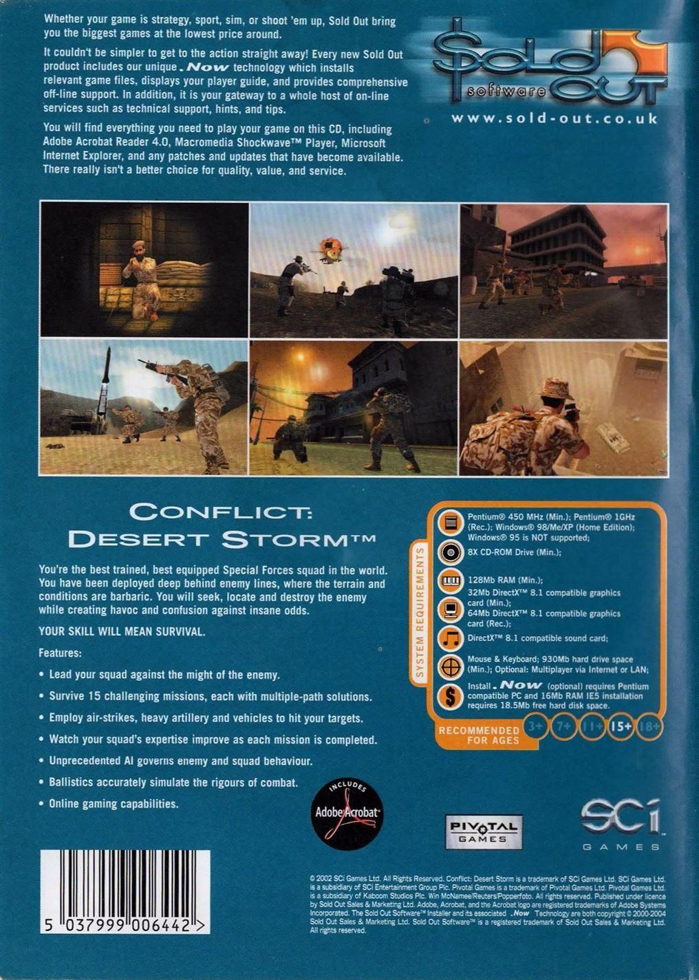Conflict Desert Storm (PC) - UK Seller NP