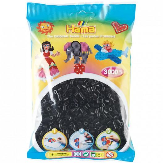 Bag of 1000 hama beads Black