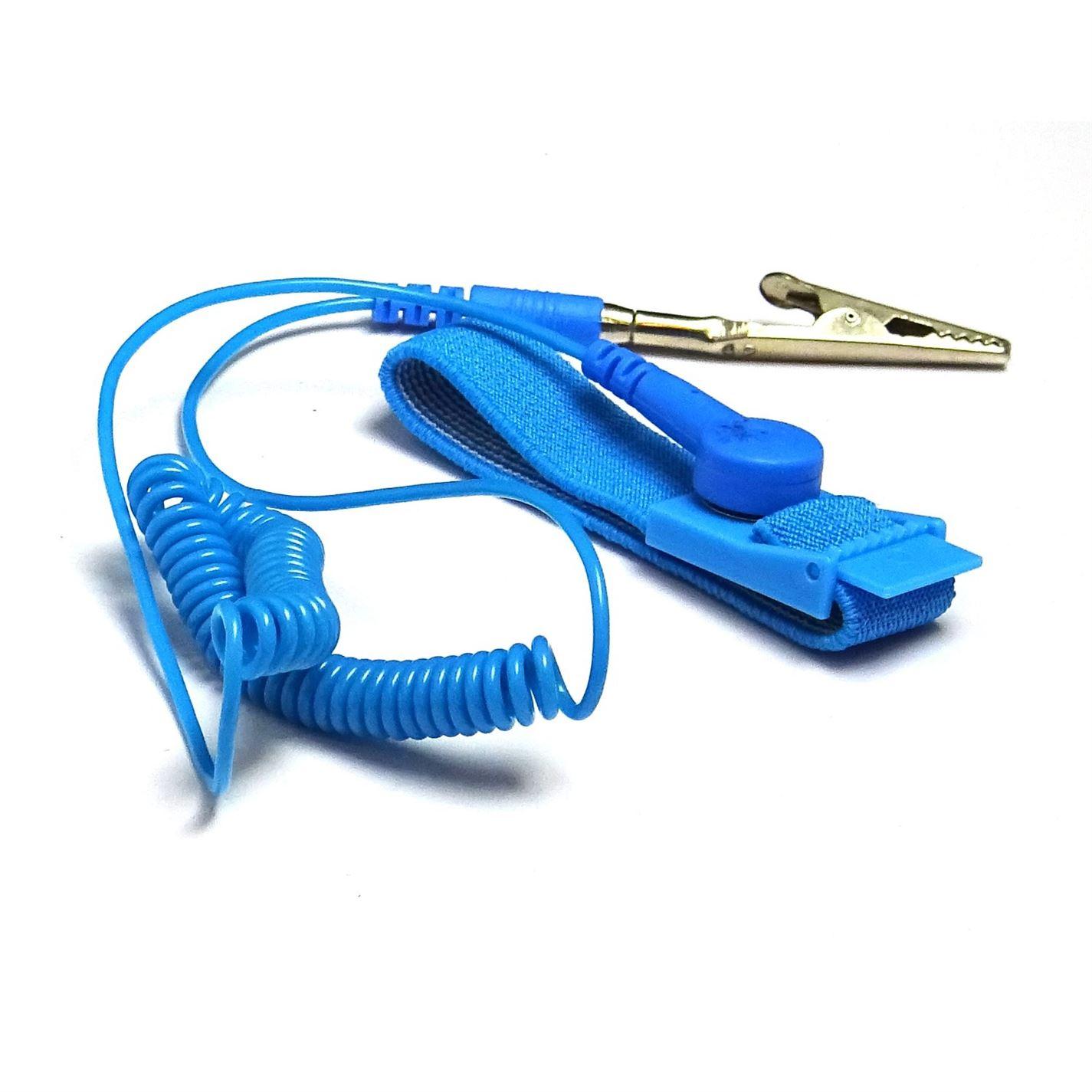 Blue 1.8m Anti-Static ESD Adjustable Wrist Strap Grounding Discharge - UK Seller