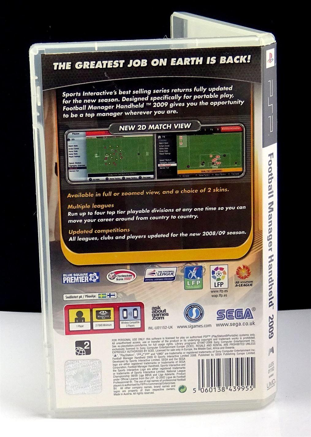 Football Manager Handheld 2009 (PSP) - UK Seller