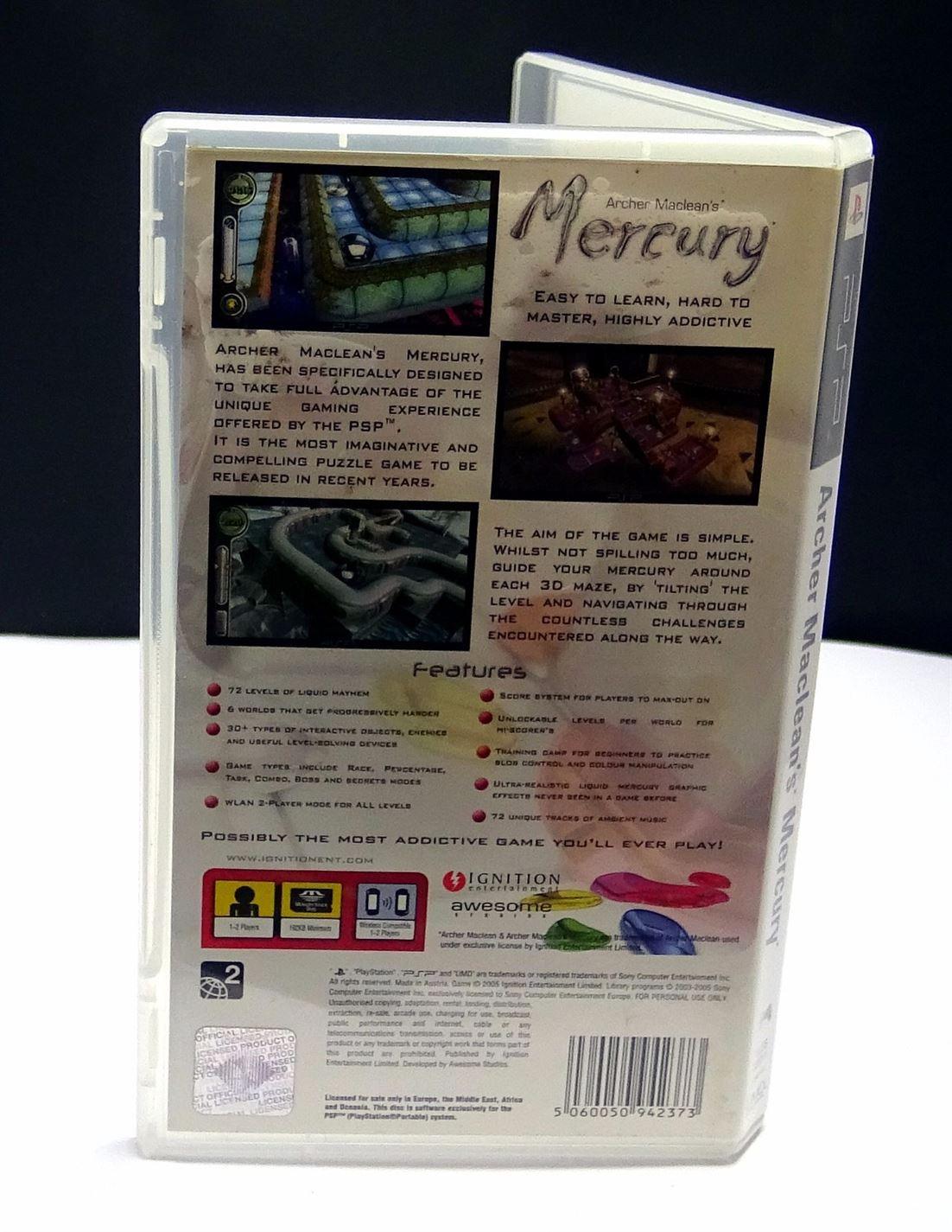 Archer Maclean's Mercury (PSP) - UK Seller